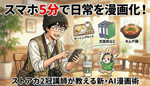 スマホ5分で日常を漫画化